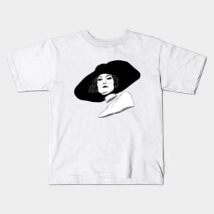 Woman With Hat Kids T-Shirt